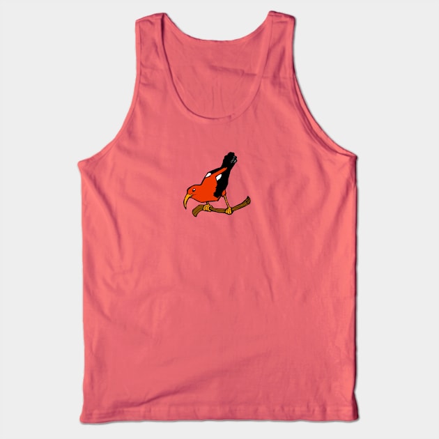 Hawaiian I'iwi bird Tank Top by William Gilliam